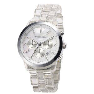 Michael Kors Watch - NEVER WORN w/TAGS - Crystal Chronograph Quartz White Mother